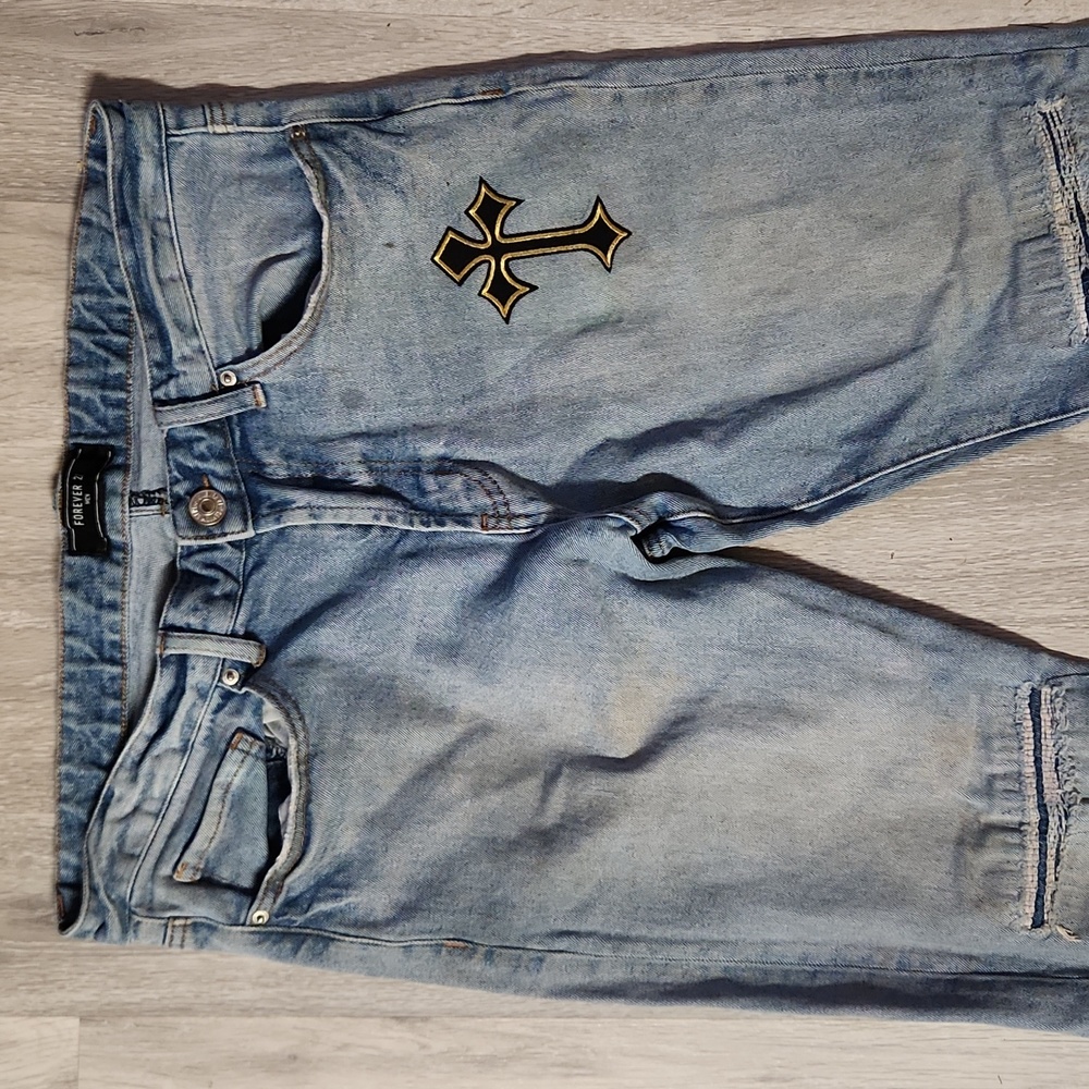 Men's forever 21 jeans cross patch size 33 Denim jeans